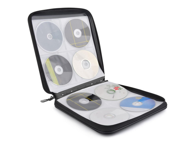 Fresh Fab Finds 400 Discs CD DVD Storage Binder Case with Handle Black
