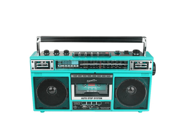 Supersonic 4 Band Radio & Cassette Player + Cassette To Mp3 Converter & Bluetooth Teal - Teal