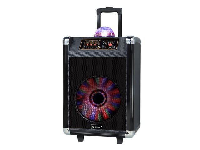 Supersonic 12' Portable Bluetooth Speaker with Disco Ball Light - Black