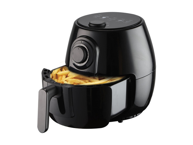 Supersonic National 4.2 Qt Mechanical Air Fryer with 5 Preset Cooking Functions - Black