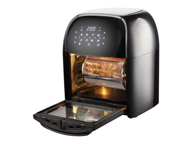 Supersonic National 3-In-1 12 Qt Air Fryer / Dehydrator / Rotisserie Oven - Black