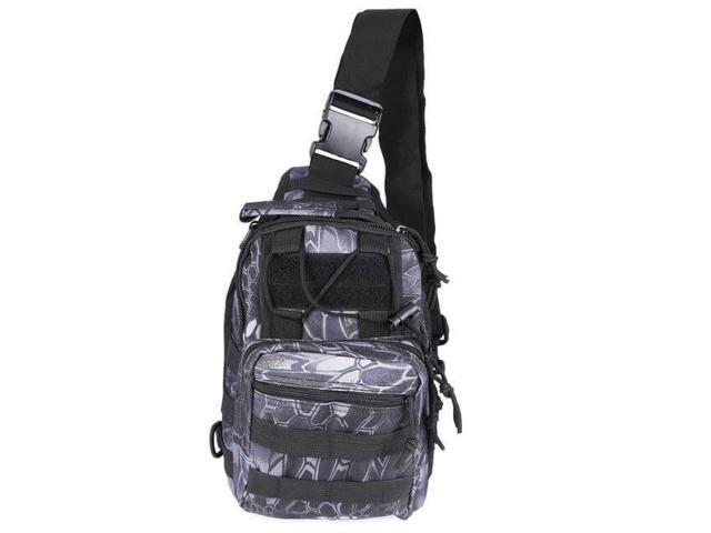 JupiterGear Tactical Military Sling Backpack Shoulder Bag Molle Outdoor Daypack Backpack with Adjustable Strap - Black Python