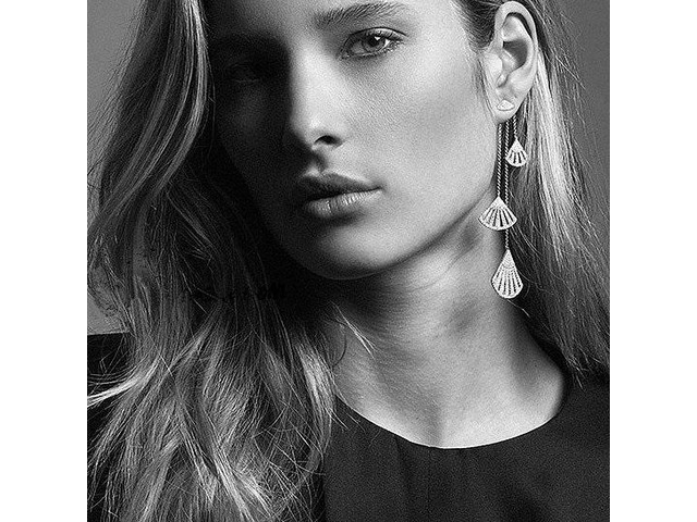 Vista Fan Girl Earrings A Chandelier And Stud Duo - Silver
