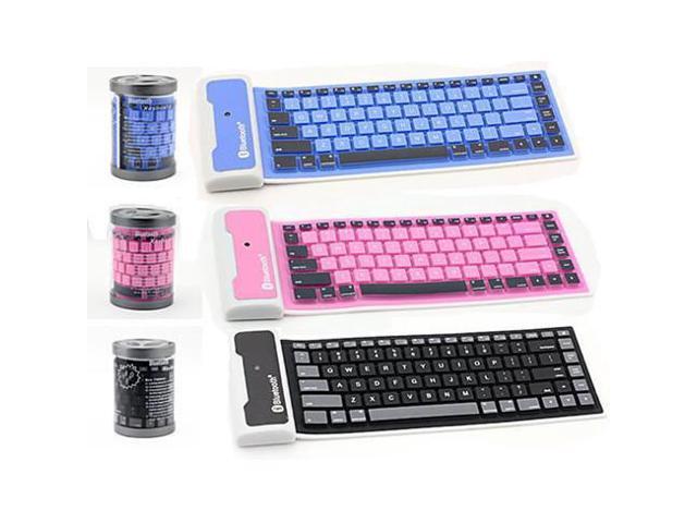 Vista Type Out Of A Box With Flexible Silicone Bluetooth Keyboard - RED