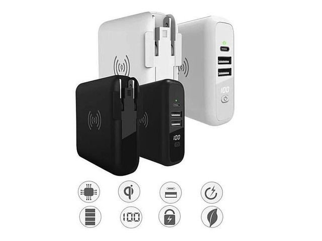 Vista Global Gadget Charger World Travel Multi-Power and portable Charger - White