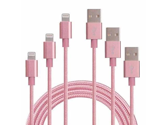 3 to Tango Apple or Android Charging Cables 3ft - 6ft - 10ft All 3 included. - Pink