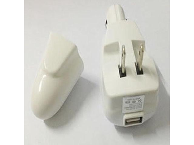 DUAL CHARGER 2 in 1 Car and Wall Charger with USB port - Black