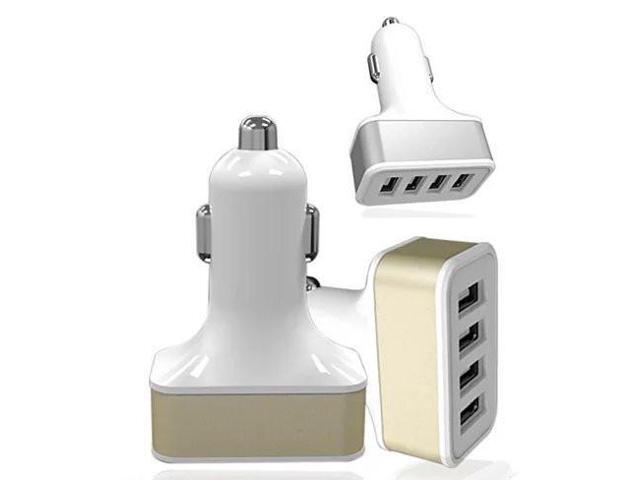 Vista QUAD PORTS USB Car Adapter and Charger - Purple