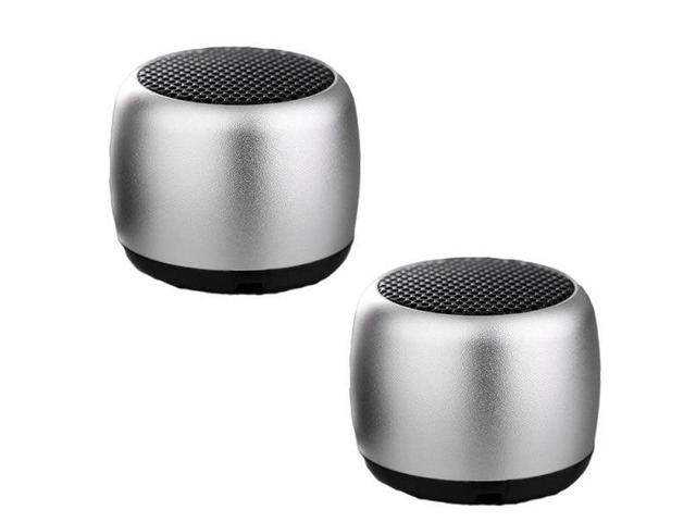 Vista Little Wonder Solo Stereo Multi Connect Bluetooth Speaker 2/Pak - SILVER