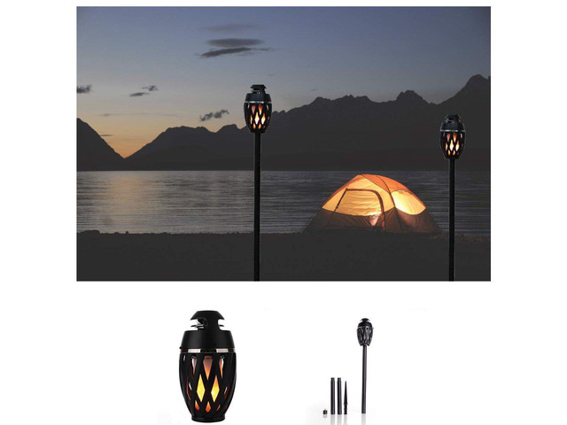 Vista Tiki Tiki To To Outdoor LED Torch With Bluetooth Speaker - Black