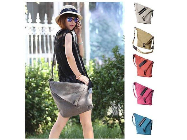 Vista LEISURELY Foldover Crossbody Bag In 6 Colors - Classic Khaki
