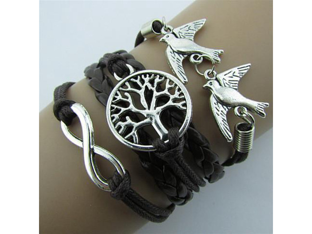 Vista LOVEY DOVEY Doves Of Infinite Love And Peace Bracelet - Black Forest