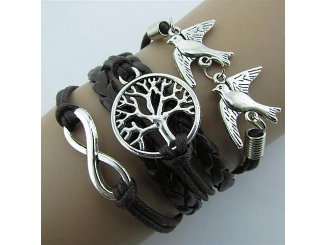 Vista LOVEY DOVEY Doves Of Infinite Love And Peace Bracelet - Brown Desert