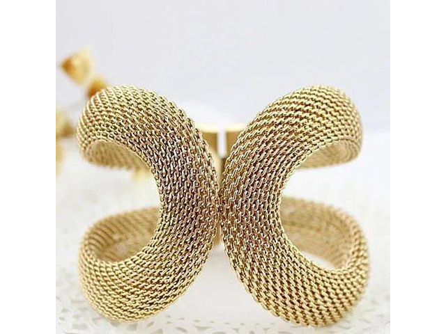 Vista Glamsham - The Vintage Infinity Loop Mesh Bracelet - Gold