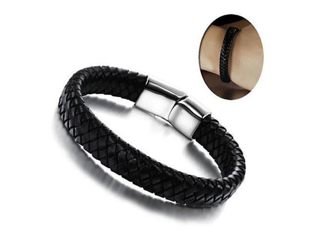 Vista MODERNO Genuine Leather Bracelet - Black