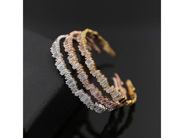 Vista Bonjour Bracelet La French Natural Baguette Setting - Silver