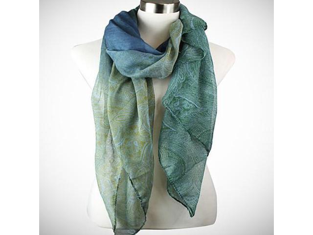 Vista Pretty in Persia - The Paisley Scarves - Burgundy/Apple Green/Brown