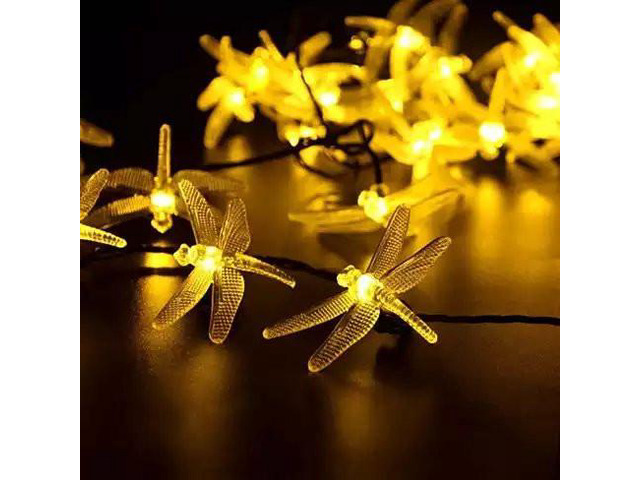 Vista Solar Powered DragonFly LED Light String - Multi Colors