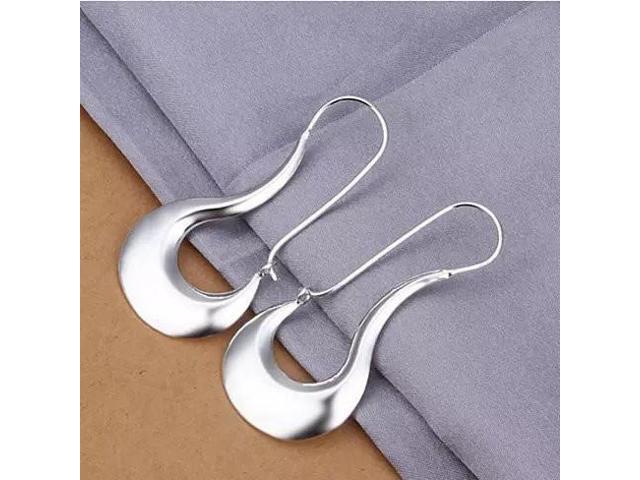 Vista Moon Dance Gold And Silver Crescent Earrings - Silver