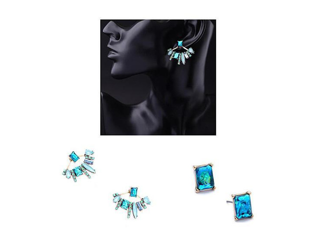 Vista Something New Something Blue Earrings In Semi Precious Sapphire - Blue