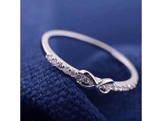 Vista Infinite Love Ring with parade of CZ Diamonds - Gold