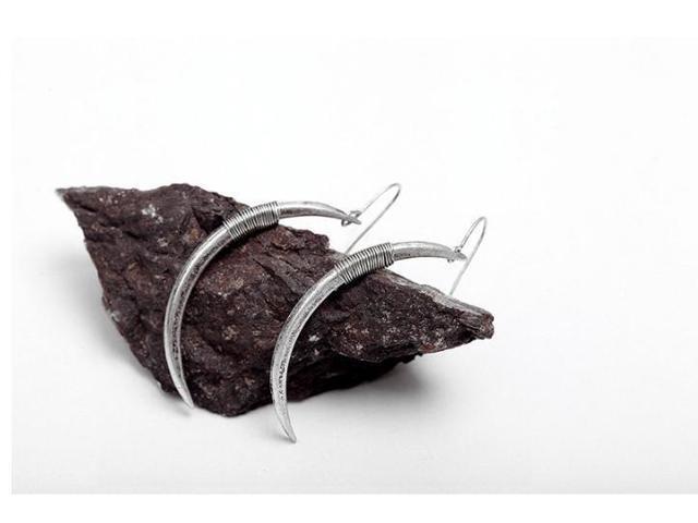 Vista Crescent Moon Earrings In Gold And Silver Plating - Gold