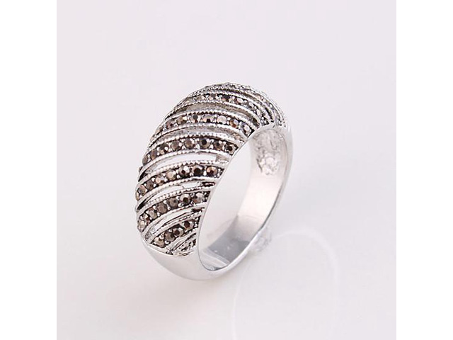 Vista Markeza Ring In Semi Precious Marcasite Pave Crystals - Silver