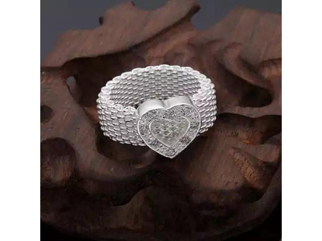 Vista Love Big Heart Ring - Silver
