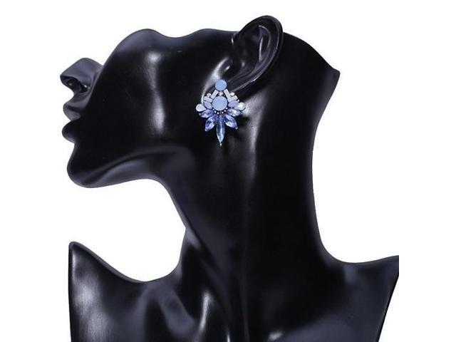 Vista Precious Studs Statement Earrings - Blue