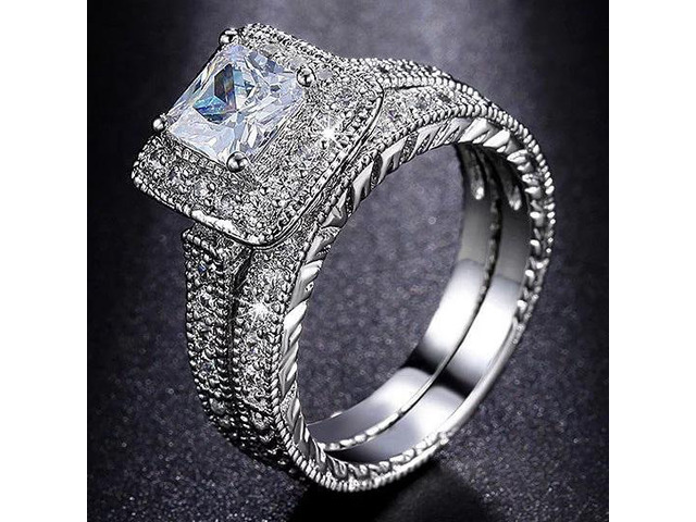Vista Meant To Be Together Ring And Band - Silver