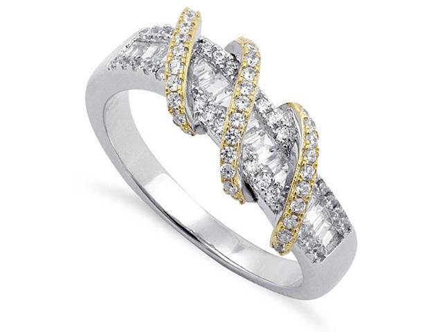 Vista Prosper Platinum Ring With Golden Loops - Platinum