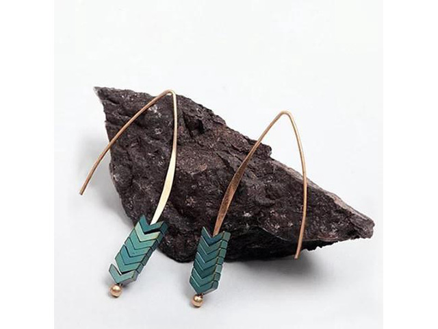 Vista Haute Delicate Threader Style Earrings - Pewter