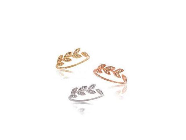 Vista Vine and Dine Delicate Leaf Ring - White Gold