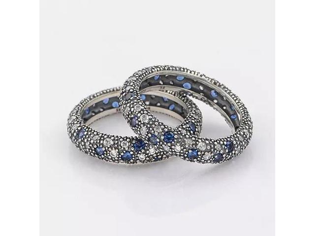 Vista Starry Night Ring With Sapphire Crystals - Sapphire