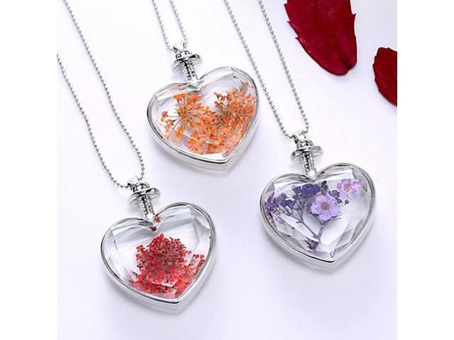 Vista Wildflowers Would You Be Mine Vintage Feel Necklace - Orange