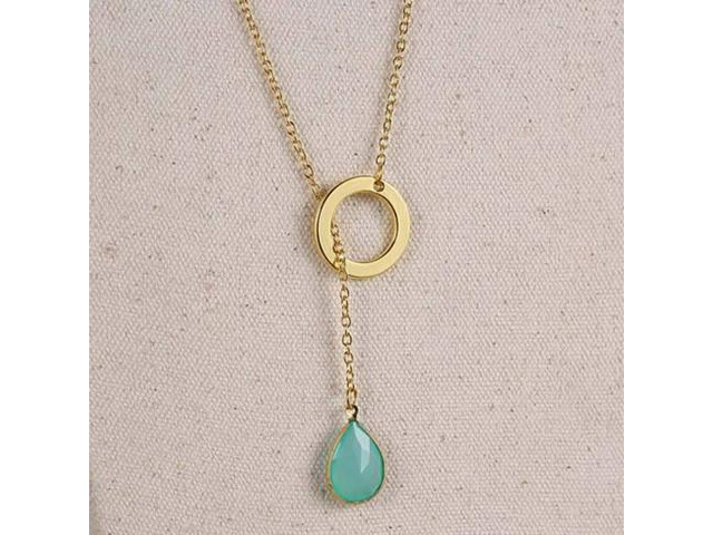 Vista Lucky Luminous Crystal Lariat style Necklace - Purple Crystal