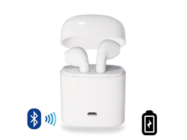 Vista Dual Chamber Wireless Bluetooth Earphones With Charging Box - White