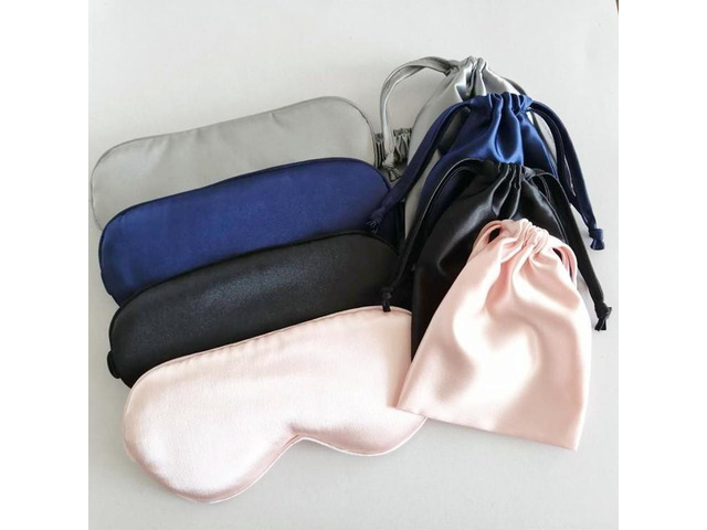 Vista Soft Eyes Sleep Mask In A Pouch Set - SILKY BLACK
