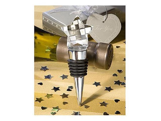 Vista Fine Wine Wine Stopper With A Star - Silver