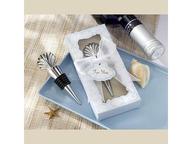 Vista Seashell Topper Wine Stopper - White