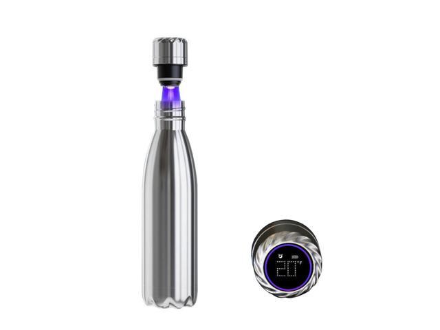Vista Aquaala UV Water Bottle With Temp Cap - SOLID STEEL # 11