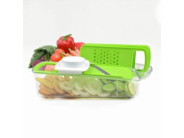 Vista GO GREEN Veggie 4 in 1 Grinder; Slicer; Cutter And Shredder - Green