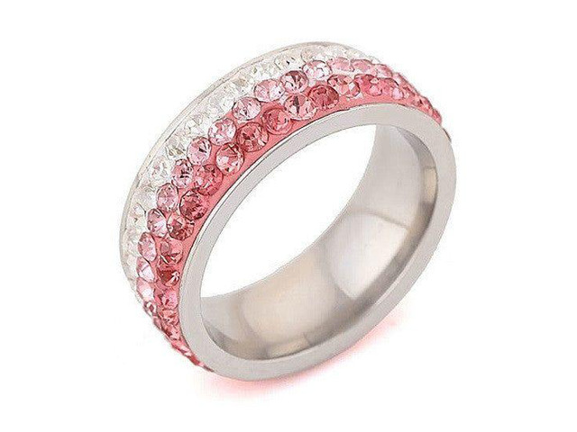 Vista Cocktail & Mocktail Rings CZ Crystals With Ombre Effect - Sweet Rose