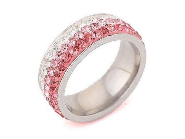 Vista Cocktail & Mocktail Rings CZ Crystals With Ombre Effect - Sweet Rose