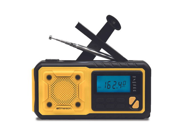 Emerson Emergency AM / FM Radio with Weather Band / Flashlight / Power Bank - Yellow