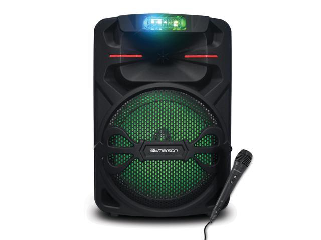 Emmerson Portable 12' Bluetooth Party Speaker with Disco Lights - Black