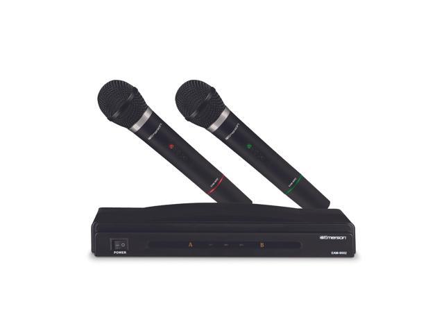 Emmerson Professional Dual Microphone Kit with Wireless Transmitter - Black