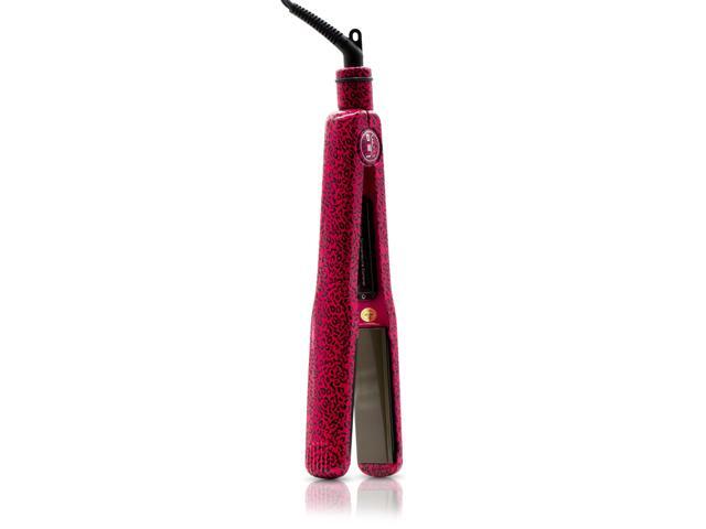 ISO Beauty Omega 1.5' TItanium-Plated Hair Straightener - Hot Pink Leopard