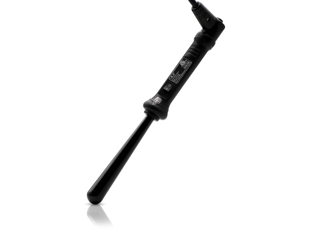 ISO Beauty The Twister - 25-13mm Tapered Tourmaline-Infused Ceramic Pro Curling Wand - Black