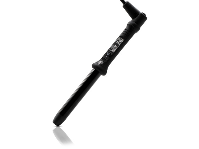 ISO Beauty The Twister - 25mm Tourmaline-Infused Ceramic Pro Curling Wand w/ Cool Tip - Black